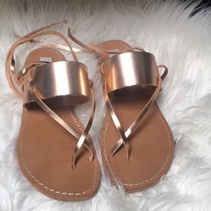 Steve Madden Rose gold sandals.